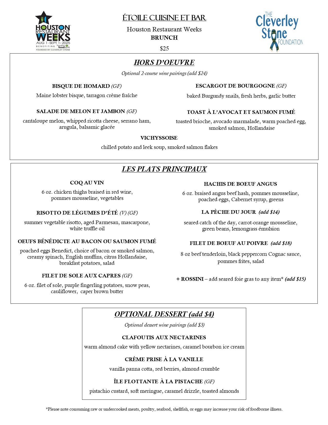 Restaurant menu item