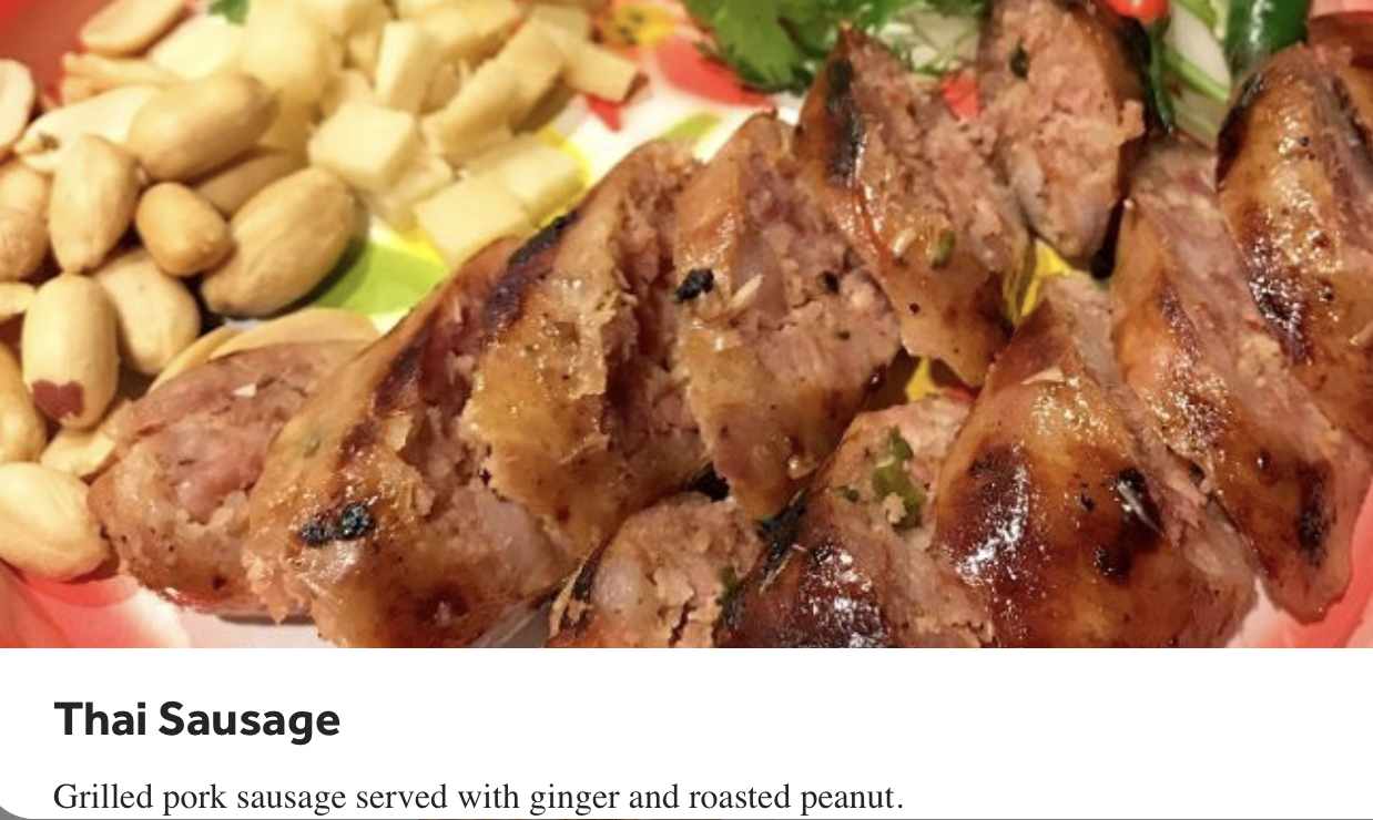 Restaurant menu item