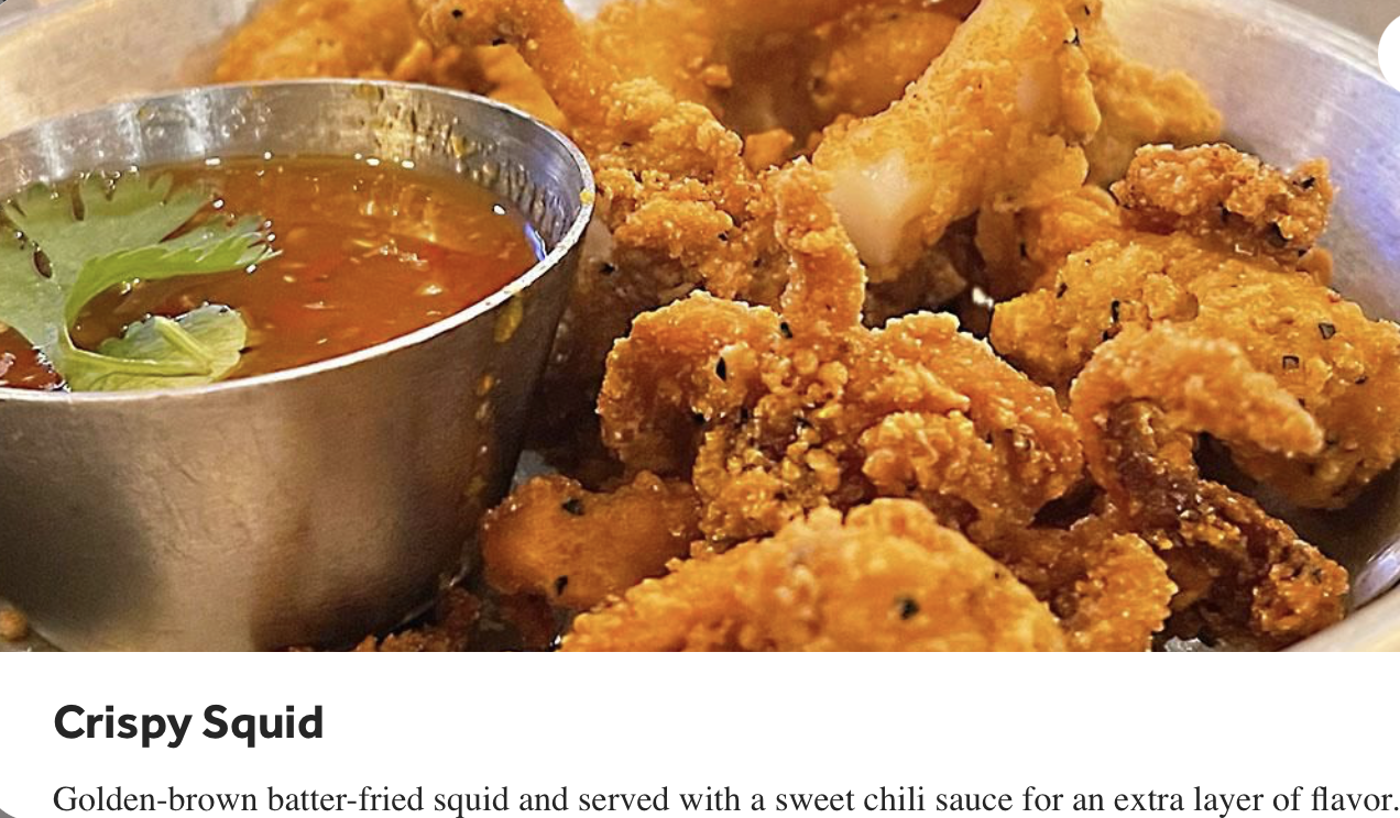Restaurant menu item