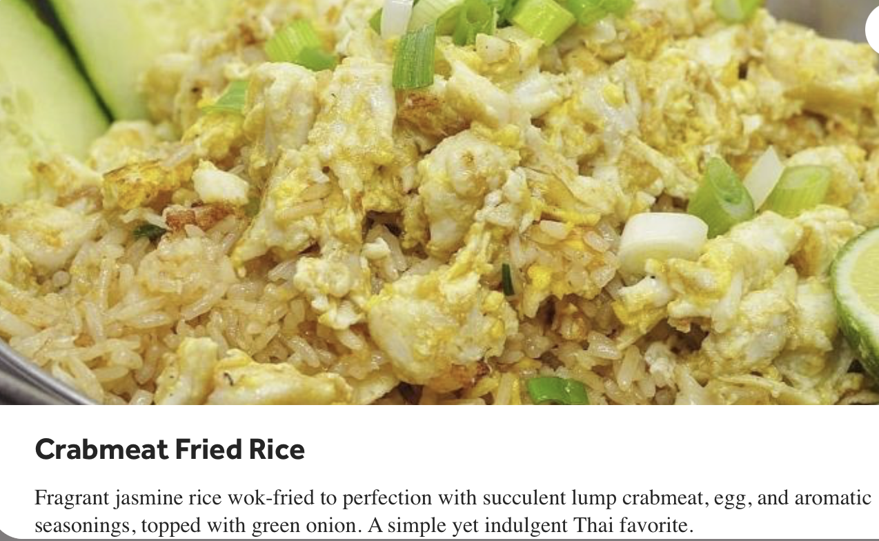 Restaurant menu item