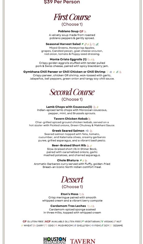 Restaurant menu item