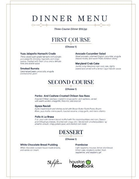 Restaurant menu item