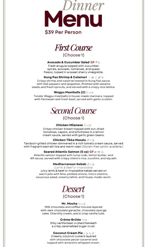 Restaurant menu item