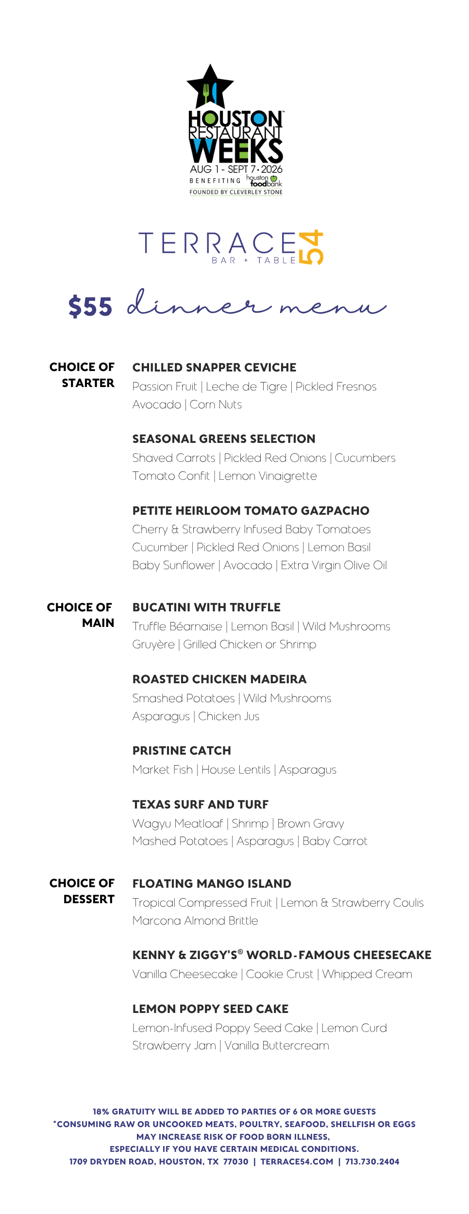 Restaurant menu item